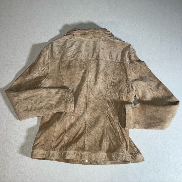 For Joseph 100% Suede Button Down Western Jacket in Beige, Size Large - Picture 3 of 8
